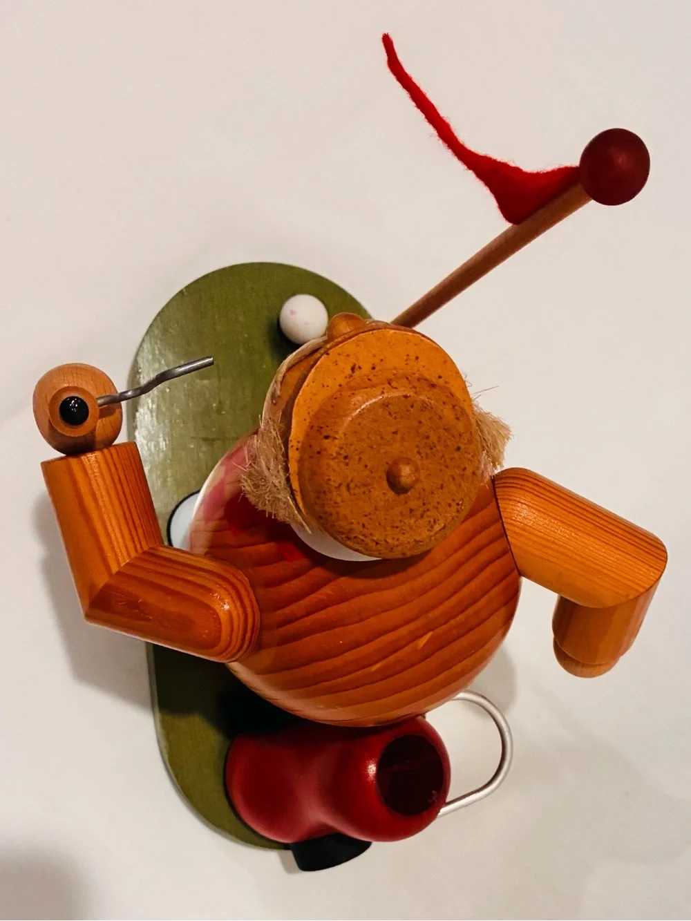 Erzgebirge Wooden Figure Golfer KWO Incence Smoker Die Dicken